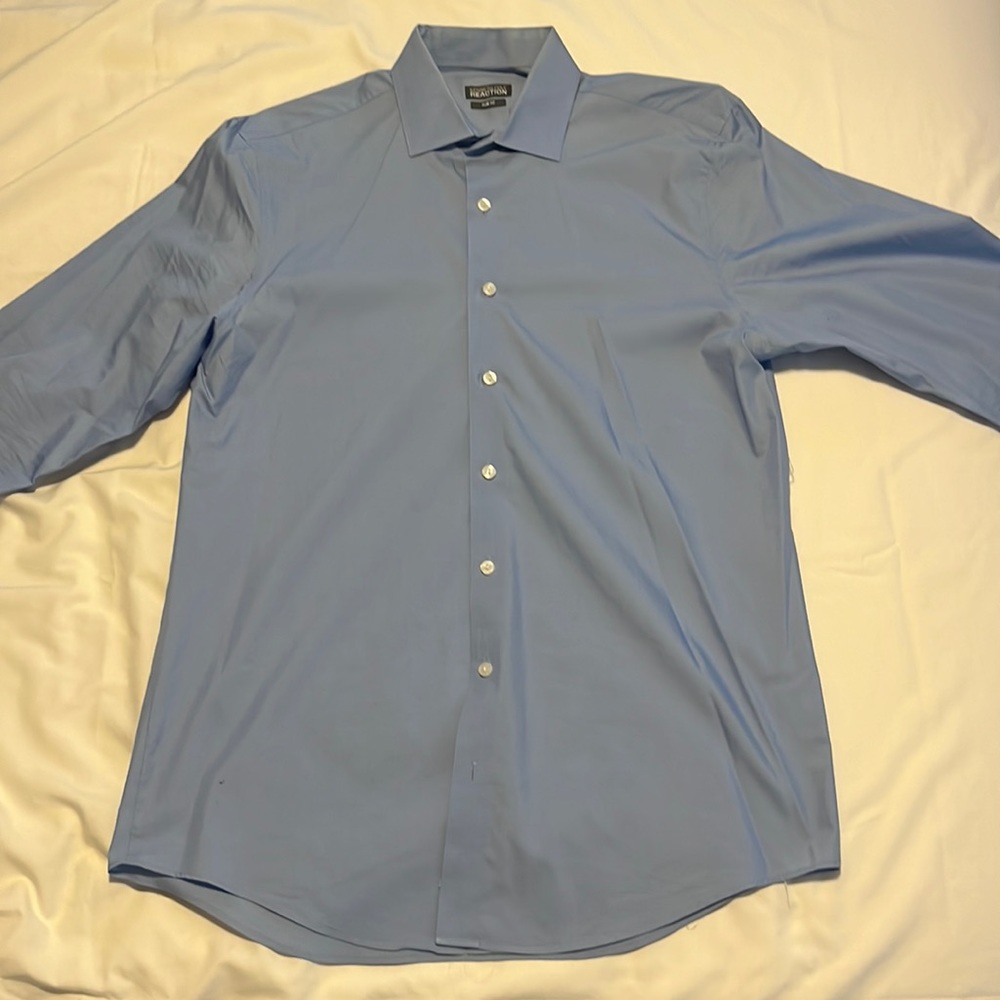 Kenneth Cole Blue Slim Fit Dress Shirt